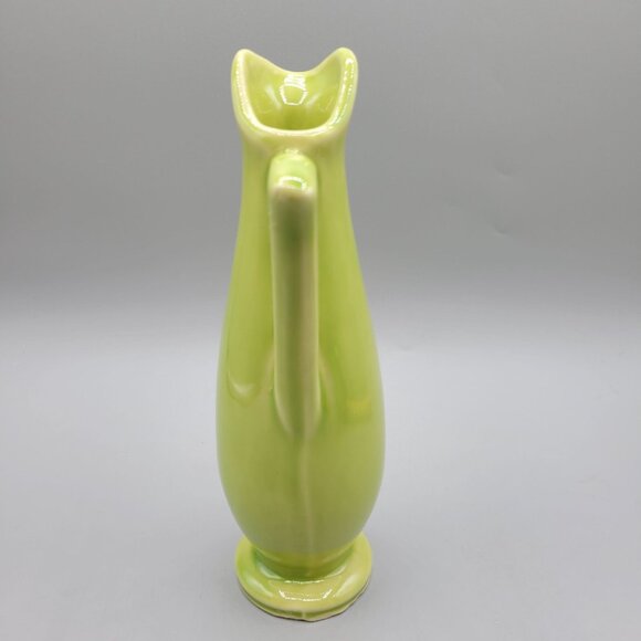 Shawnee Vintage Lime Green Ceramic Pitcher Vase USA 1168 Mid Century Modern - Picture 2 of 6